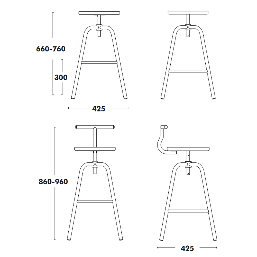 Taburete Tam Giratorio H65-H75 Acero 12323234.jpg