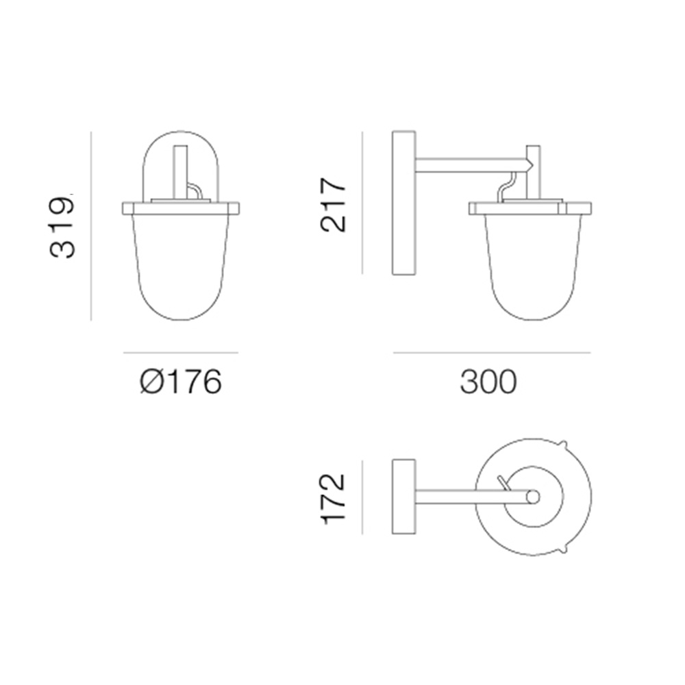 Artemide Tolomeo Lampione Outdoor – Aplique — imagen 5